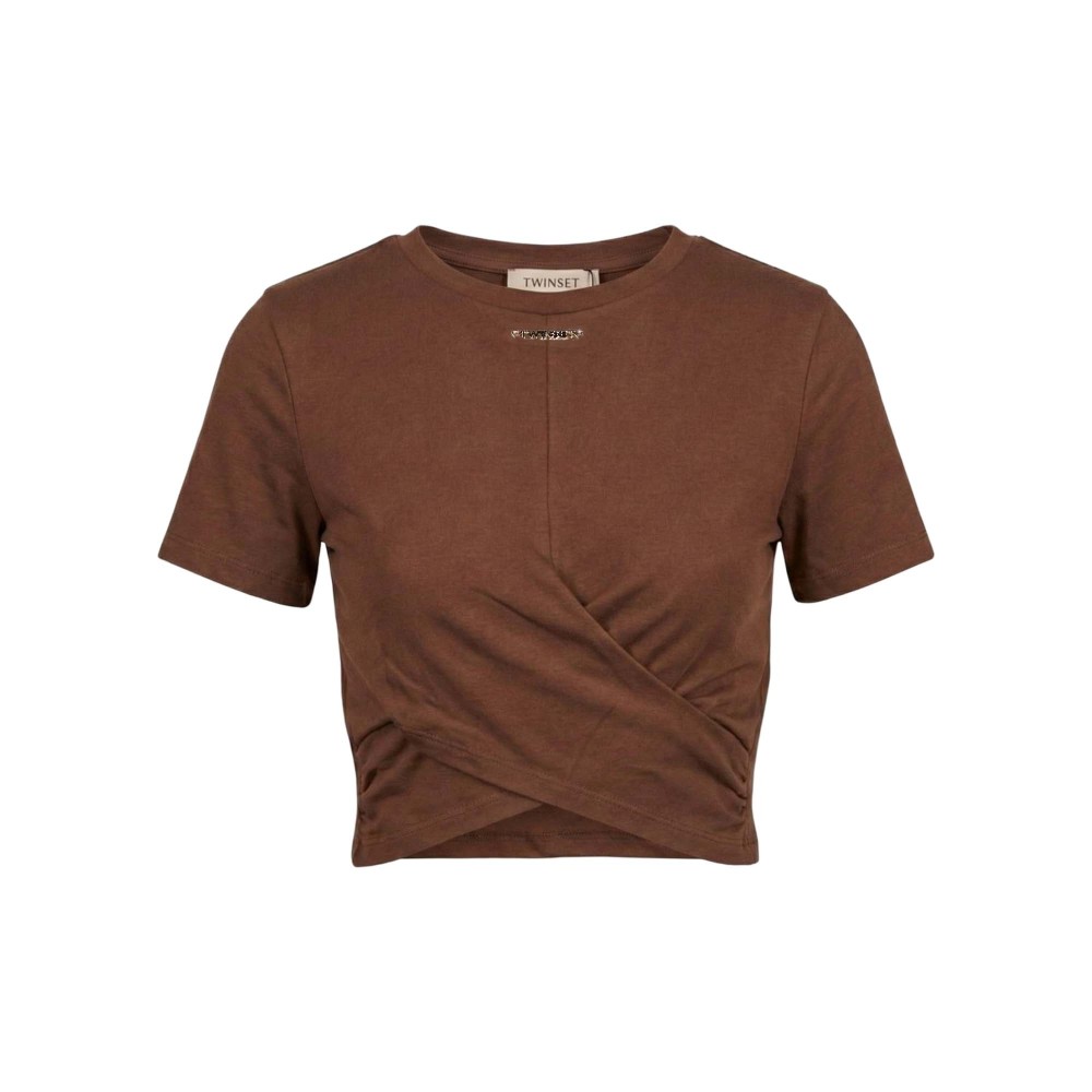 TWIN-SET T-shirt marrone...