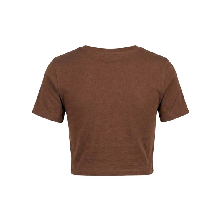 TWIN-SET T-shirt marrone con intreccio bambina