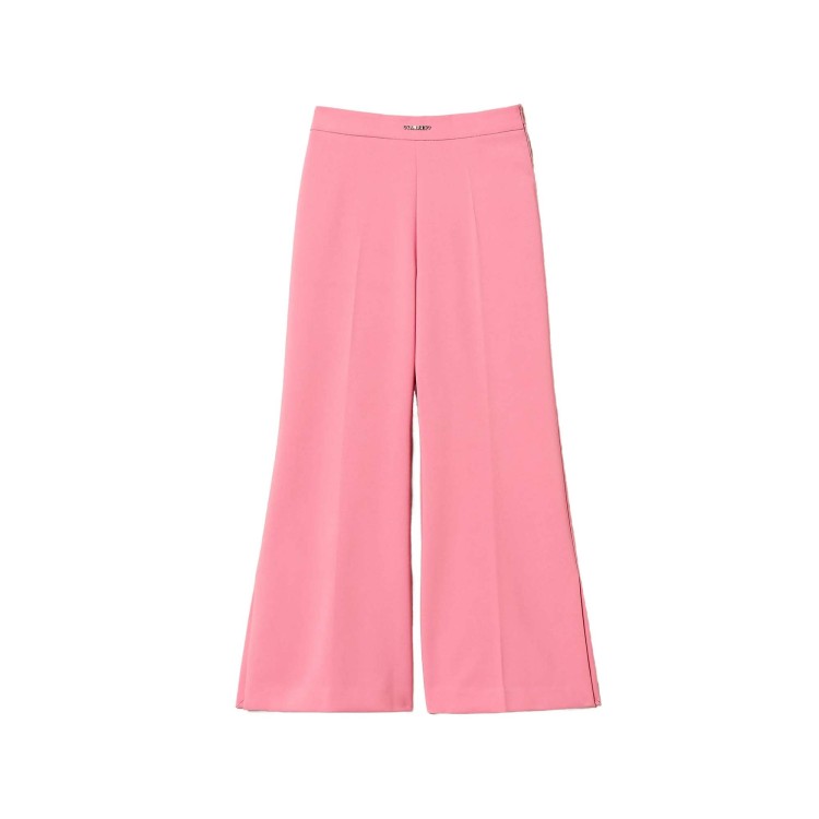 TWIN-SET Pantaloni rosa flare in crêpe bambina