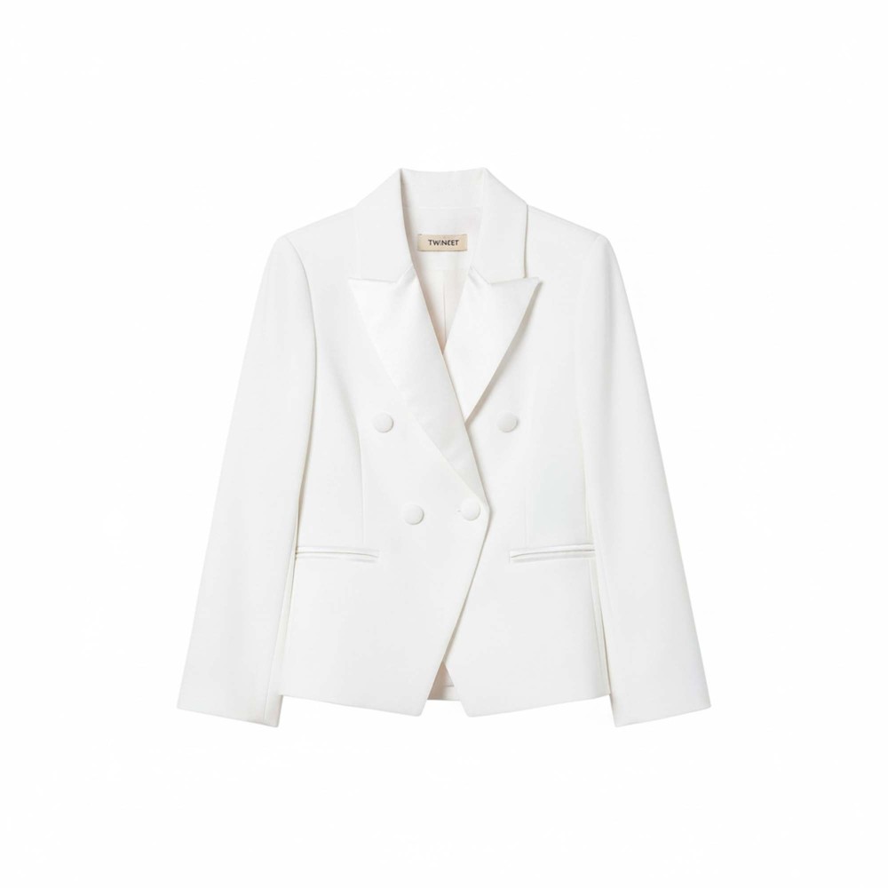 TWIN-SET Blazer bianco in...