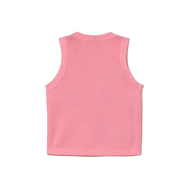 TWIN-SET Top rosa in maglia bambina