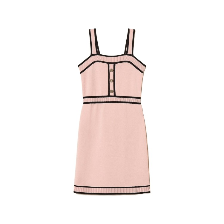 TWIN-SET Abito rosa in maglia bambina