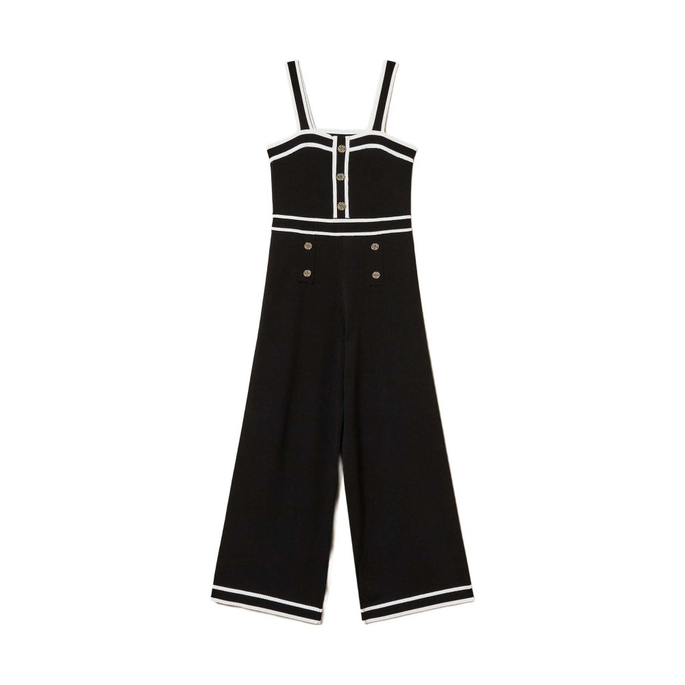 TWIN-SET Tuta nera in...