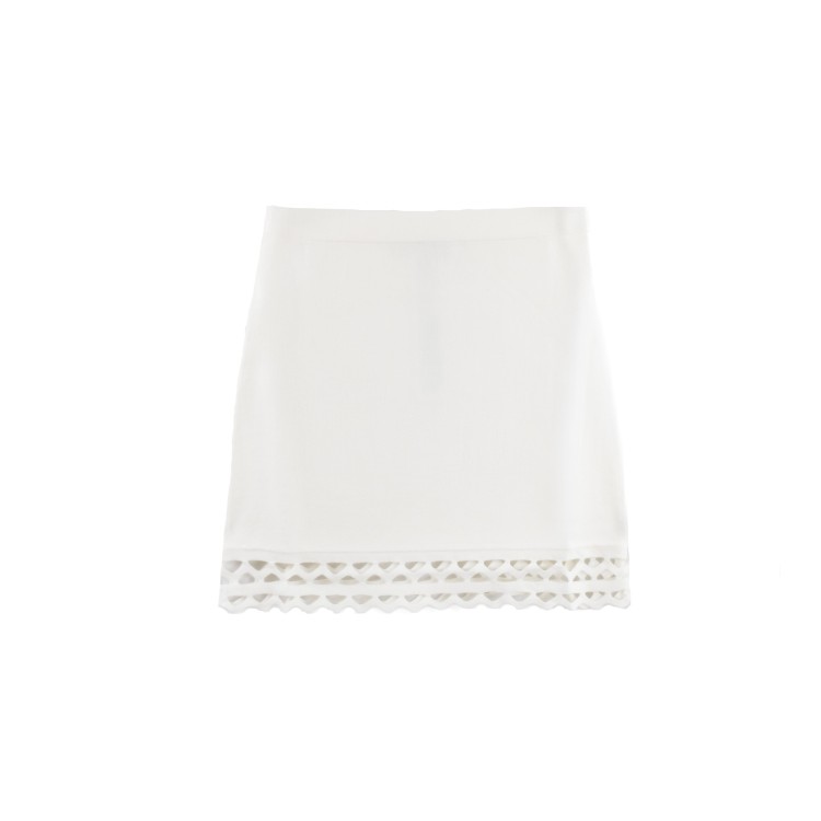 TWIN-SET Completo bianco maglia e gonna bambina