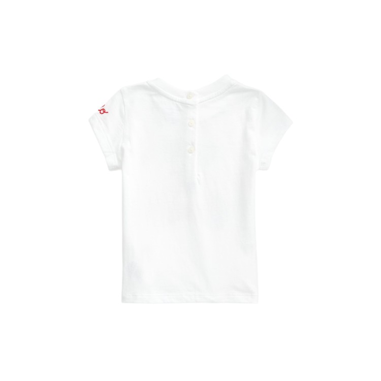 RALPH LAUREN T-shirt bianca Polo Bear neonata