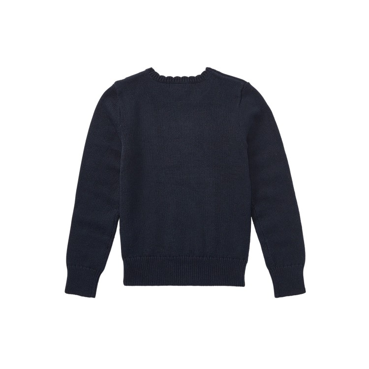 RALPH LAUREN Maglione blu navy Polo Bear bambina