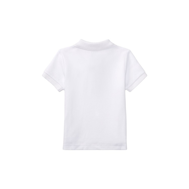 RALPH LAUREN Polo bianca in cotone neonato