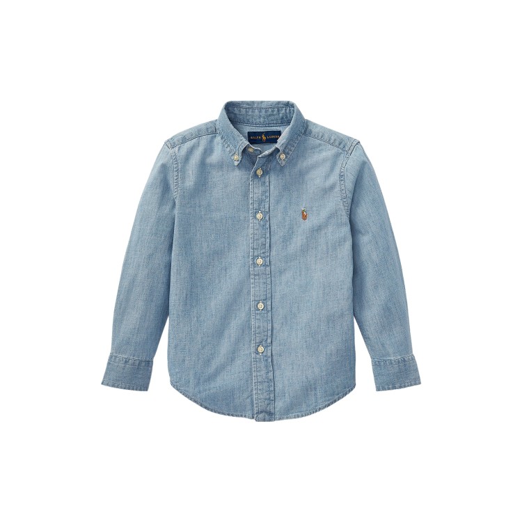 RALPH LAUREN Camicia in cotone chambray bambino