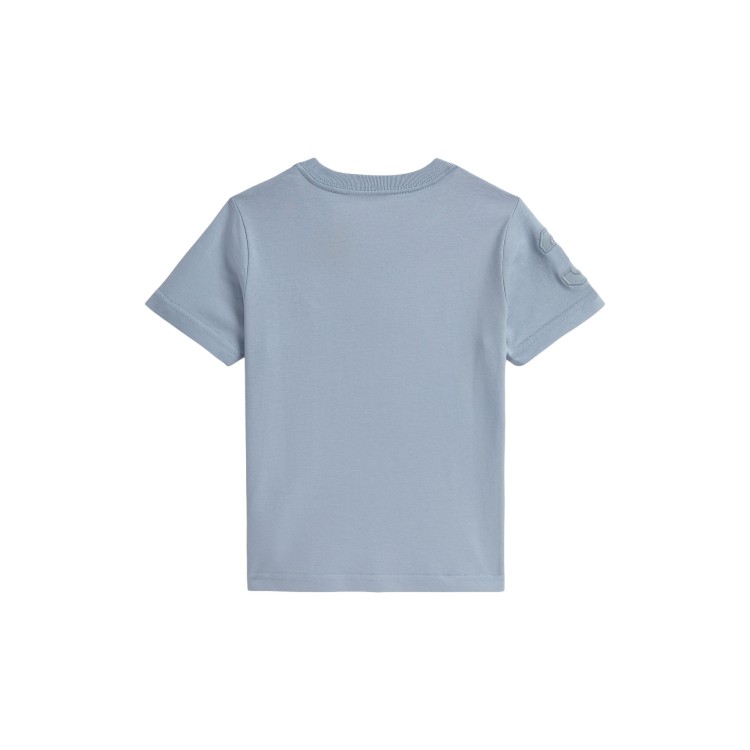 RALPH LAUREN T-shirt celeste Big Pony bambini