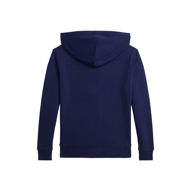 RALPH LAUREN Felpa blu navy full-zip bambini