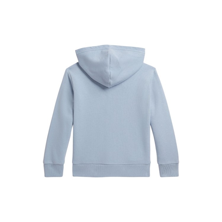 RALPH LAUREN Felpa celeste full-zip bambini