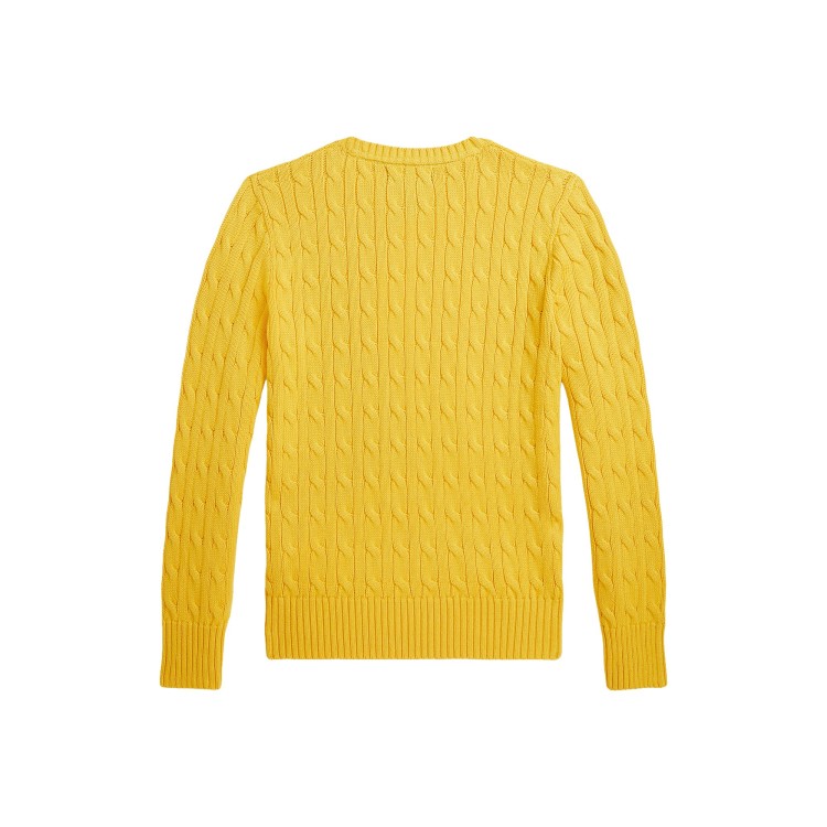 RALPH LAUREN Maglione giallo a trecce bambini