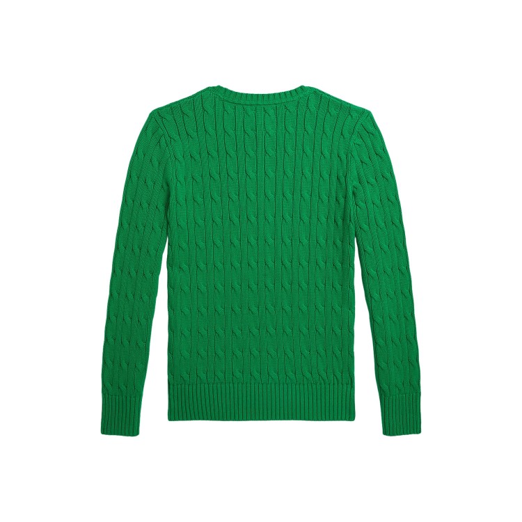 RALPH LAUREN Maglione verde a trecce bambini