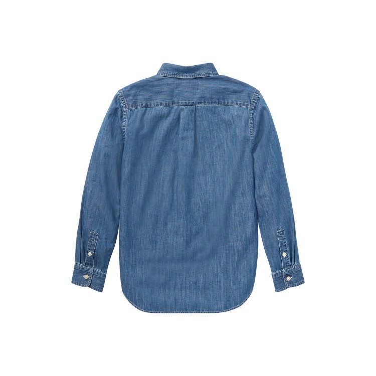 RALPH LAUREN Camicia in cotone chambray bambino