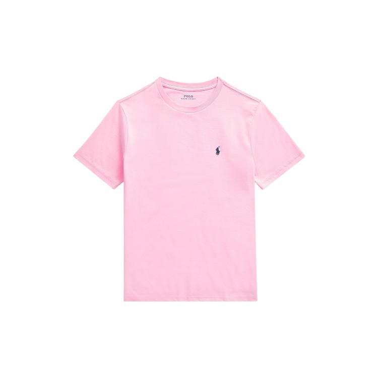 RALPH LAUREN T-shirt rosa Pony blu navy bambina