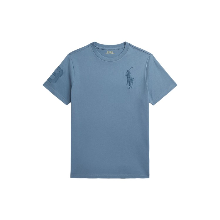 RALPH LAUREN T-shirt azzurra Big Pony bambini
