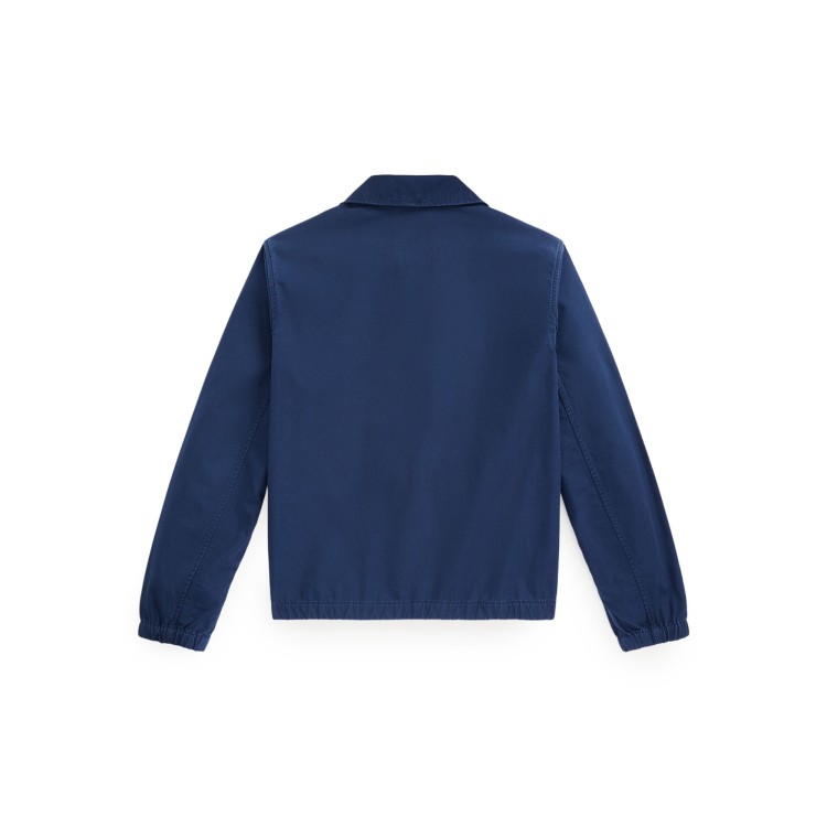RALPH LAUREN Giacca blu navy in popeline bambino