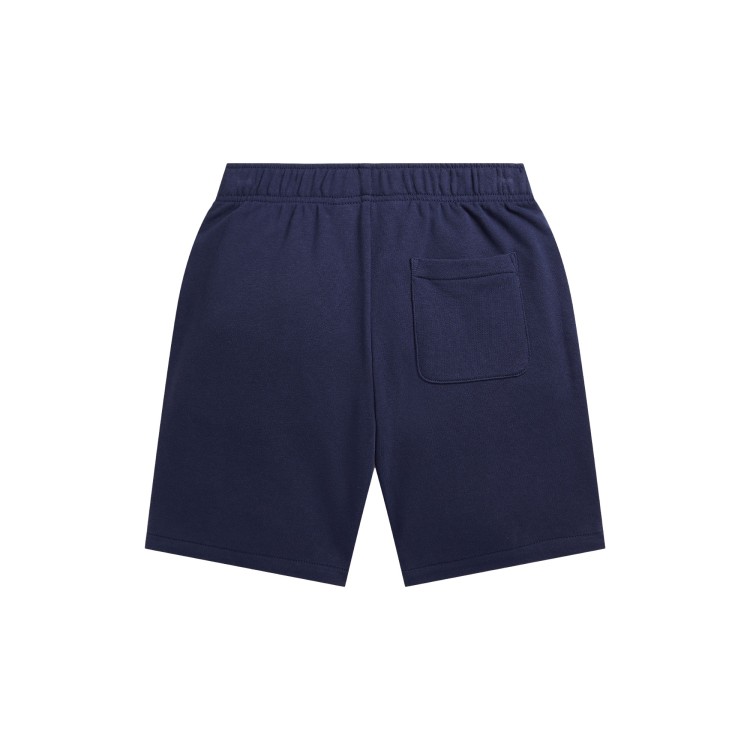 RALPH LAUREN Pantaloncini blu navy in felpa bambino
