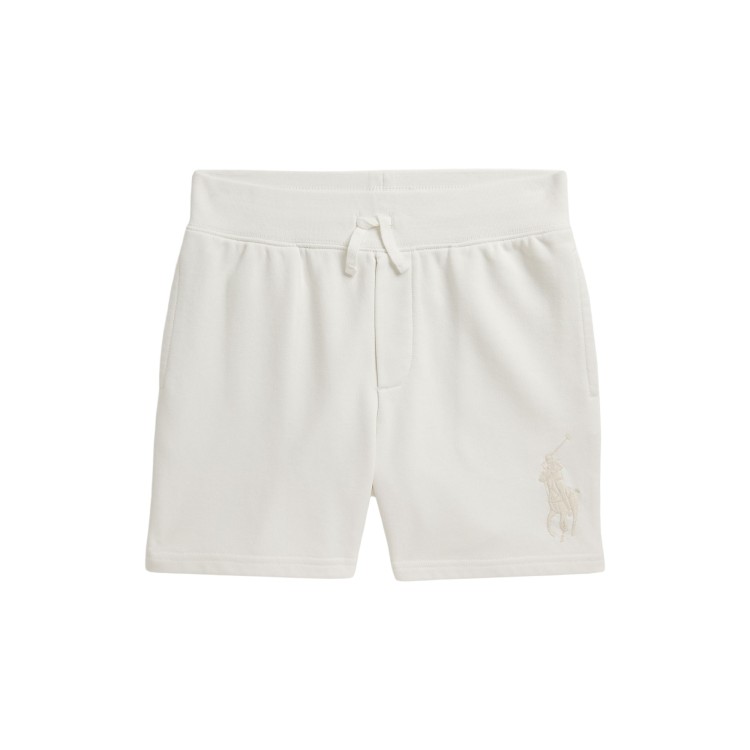 RALPH LAUREN Shorts bianchi in felpa Big Pony bambino