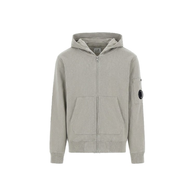 C.P. COMPANY Felpa grigia full-zip bambino