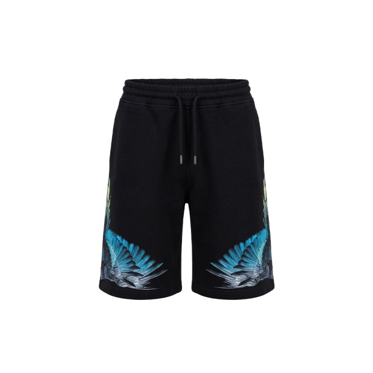 COUNTY OF MILAN Bermuda neri con stampa multicolor bambino