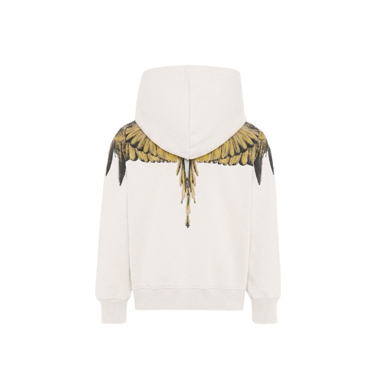 COUNTY OF MILAN Felpa panna con stampa ali bambino