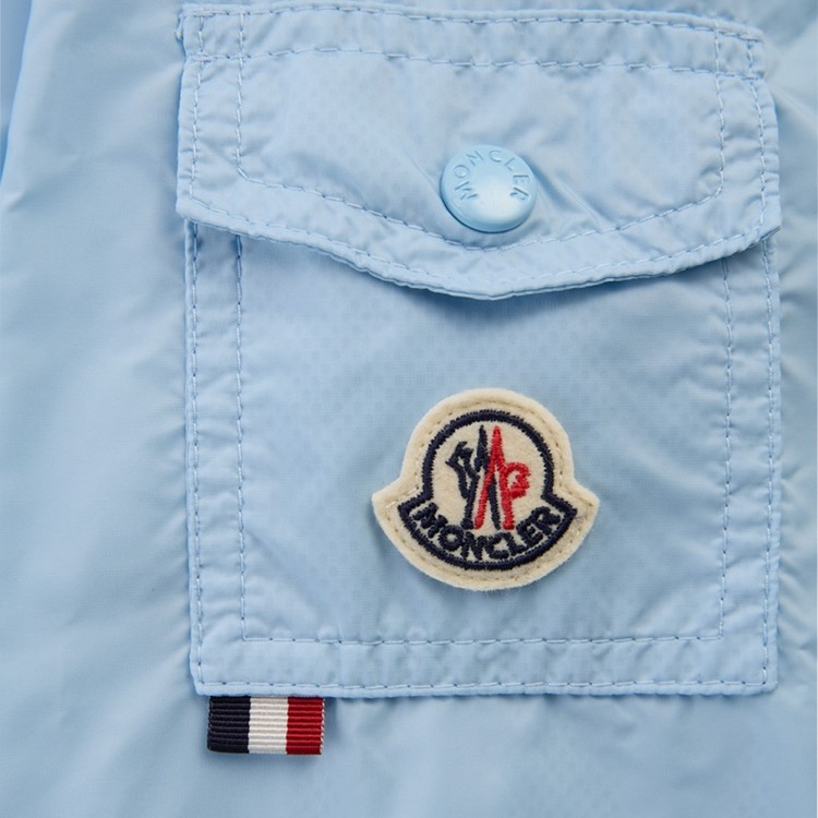 MONCLER Giubbino celeste Songu neonato