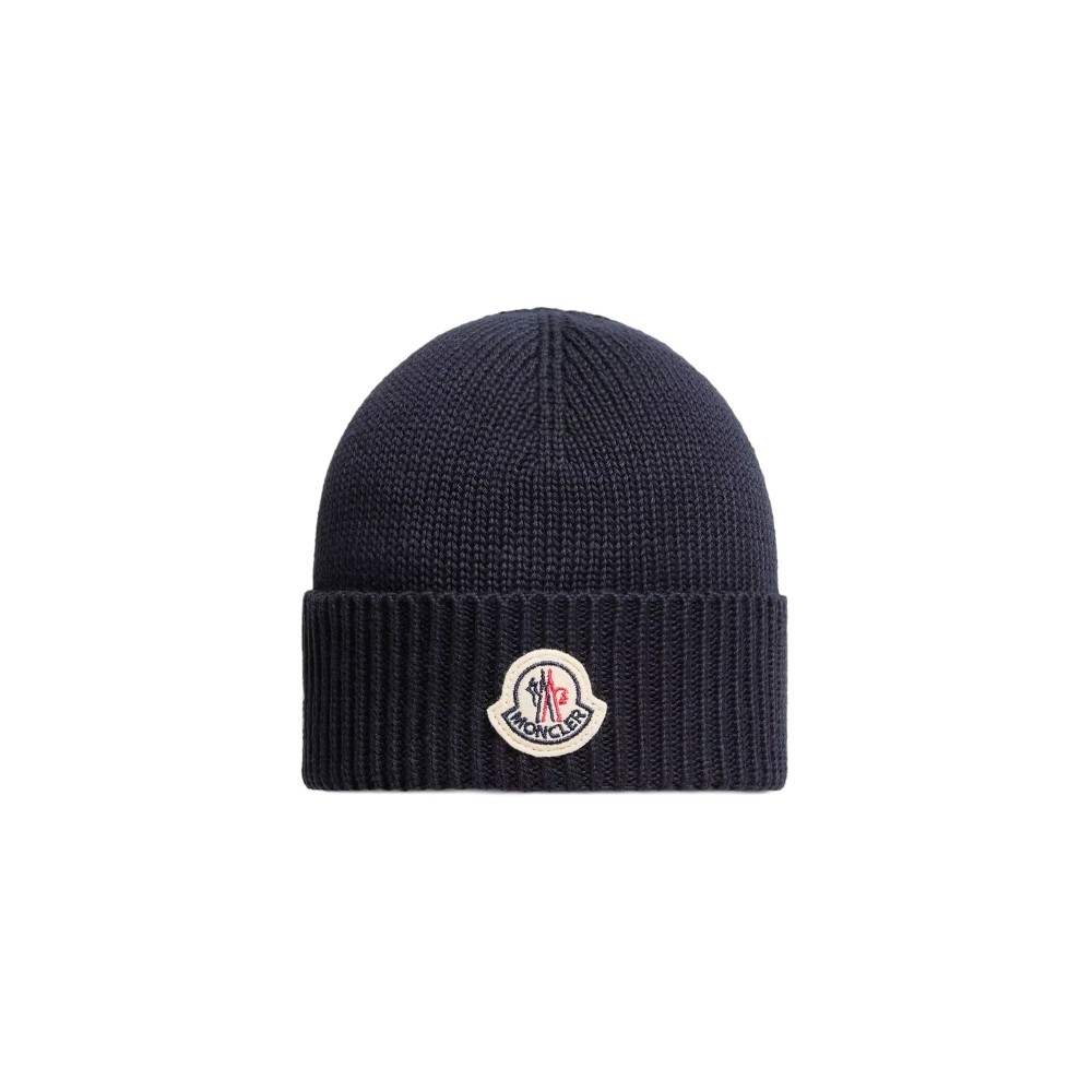 MONCLER Berretto blu navy...