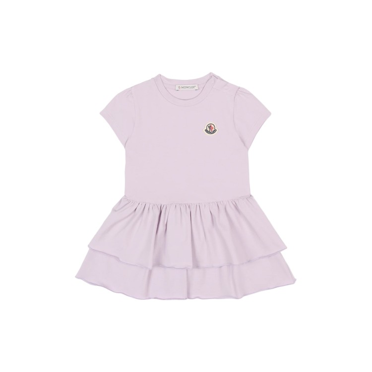 MONCLER Abito lilla con logo neonata