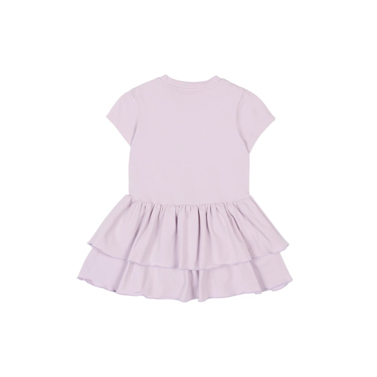 MONCLER Abito lilla con logo neonata