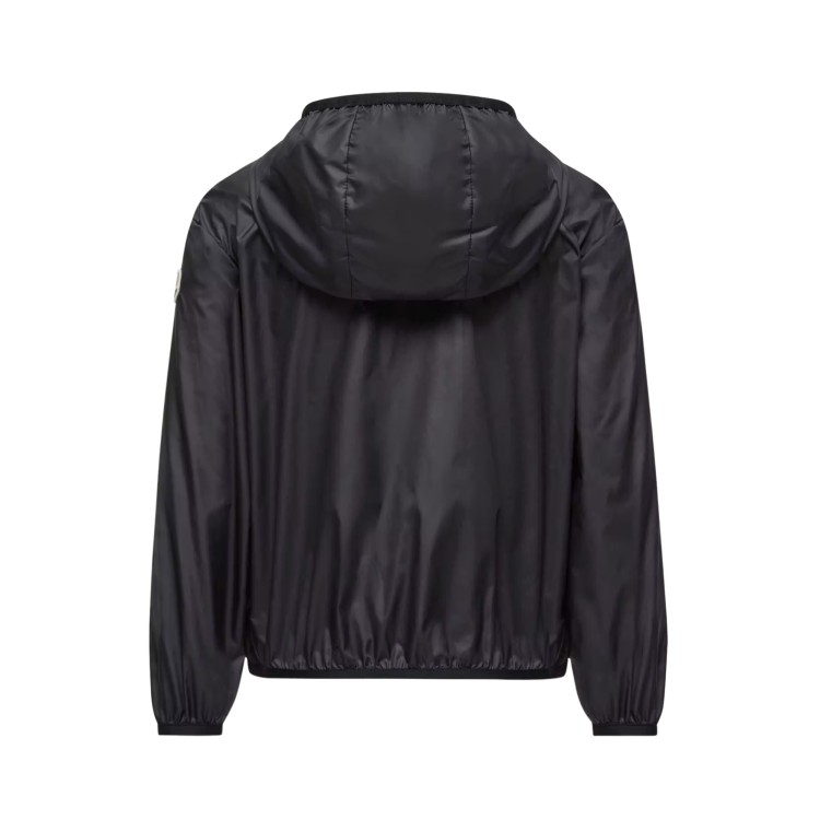 MONCLER Giacca nera con cappuccio Fegeo bambina