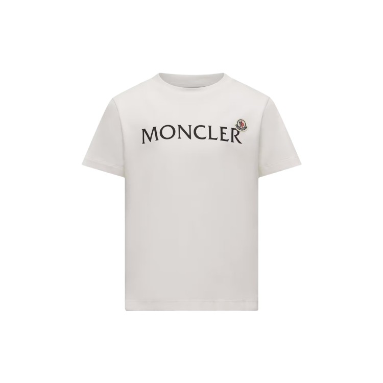 MONCLER T-shirt bianca con logo bambini