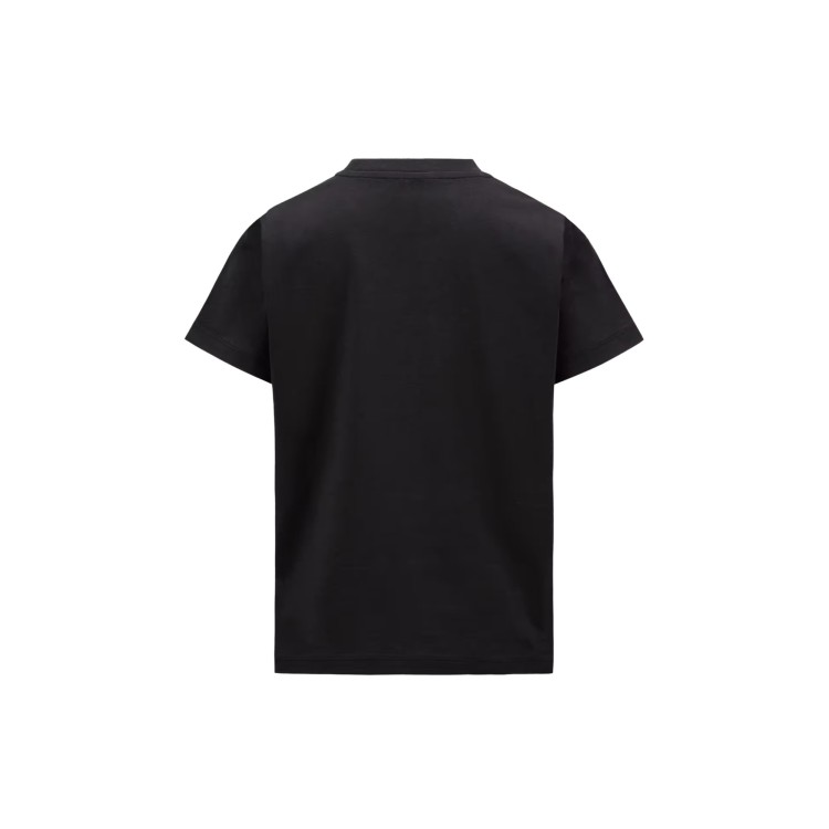 MONCLER T-shirt nera con logo bambini