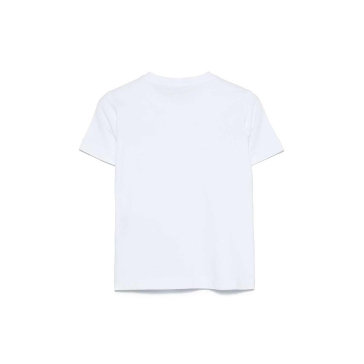 STONE ISLAND T-shirt bianca patch logo bambini