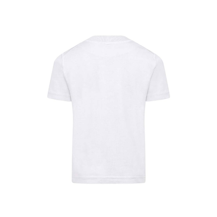 STONE ISLAND T-shirt bianca patch logo bianca bambini