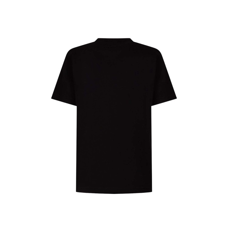 STONE ISLAND T-shirt nera patch logo nera bambini
