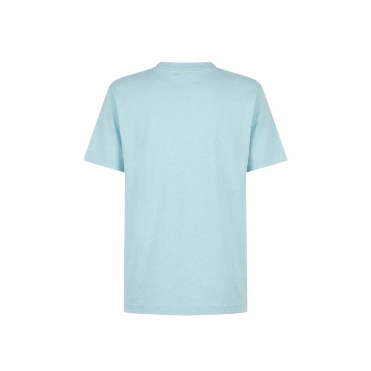 STONE ISLAND T-shirt celeste con patch logo bambini