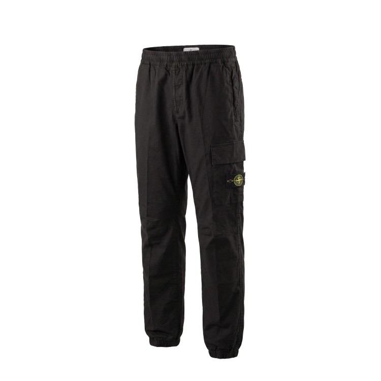 STONE ISLAND Pantaloni neri elasticizzati bambino