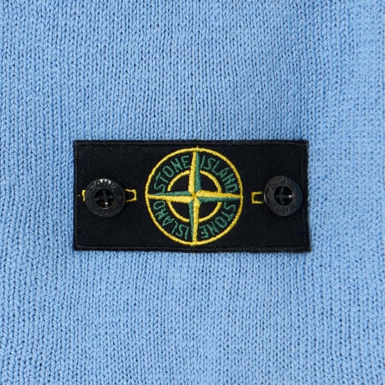 STONE ISLAND Maglia azzurra girocollo bambini