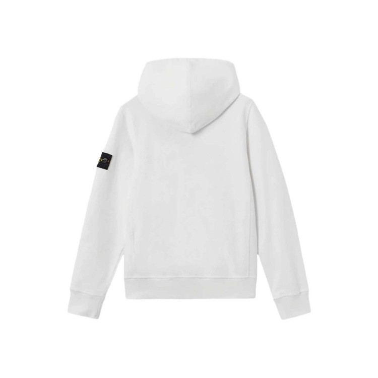 STONE ISLAND Felpa bianca full-zip bambini