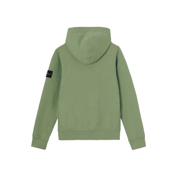 STONE ISLAND Felpa verde full-zip bambini
