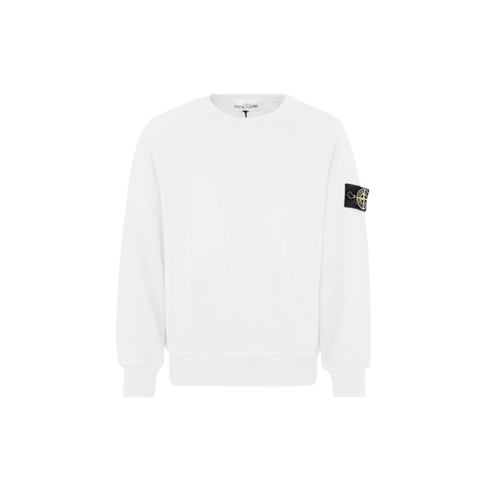 STONE ISLAND Felpa bianca...