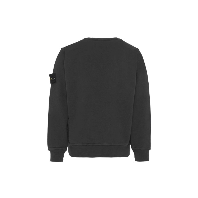 STONE ISLAND Felpa antracite girocollo bambini