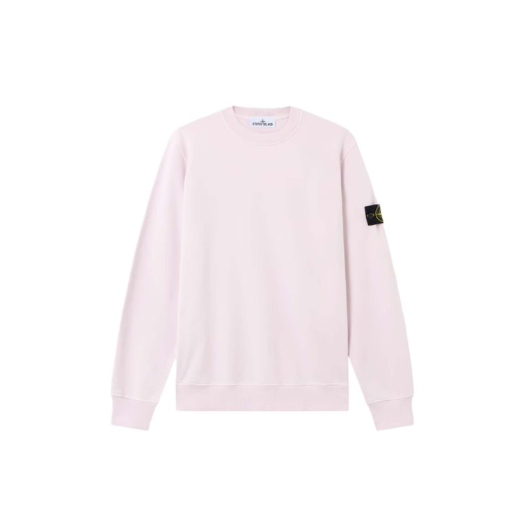 STONE ISLAND Felpa rosa girocollo bambini