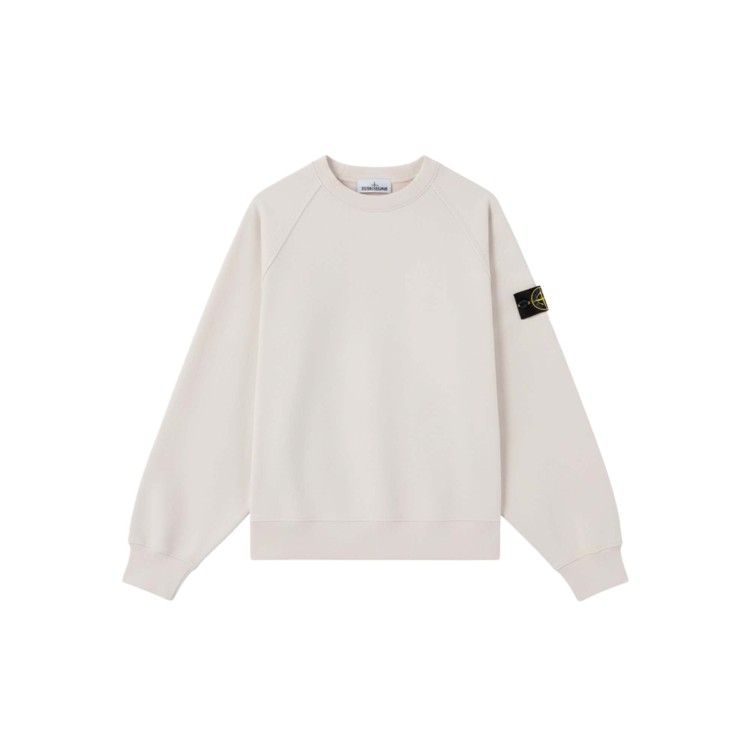 STONE ISLAND Felpa beige girocollo bambini