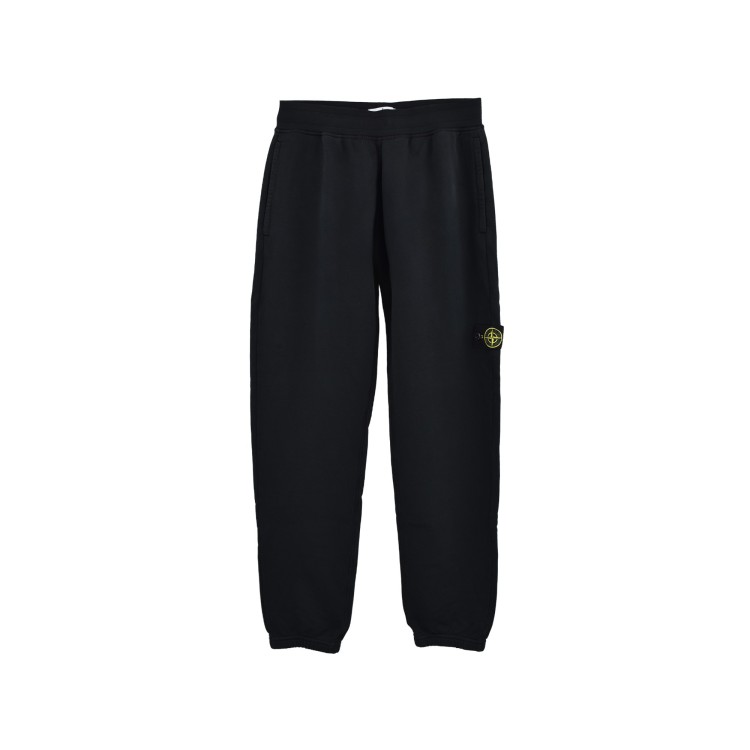 STONE ISLAND Pantaloni neri in felpa bambini