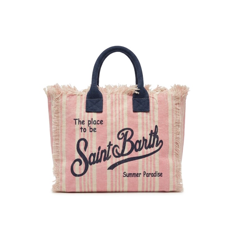 SAINT BARTH Borsa Colette rosa a righe bambina
