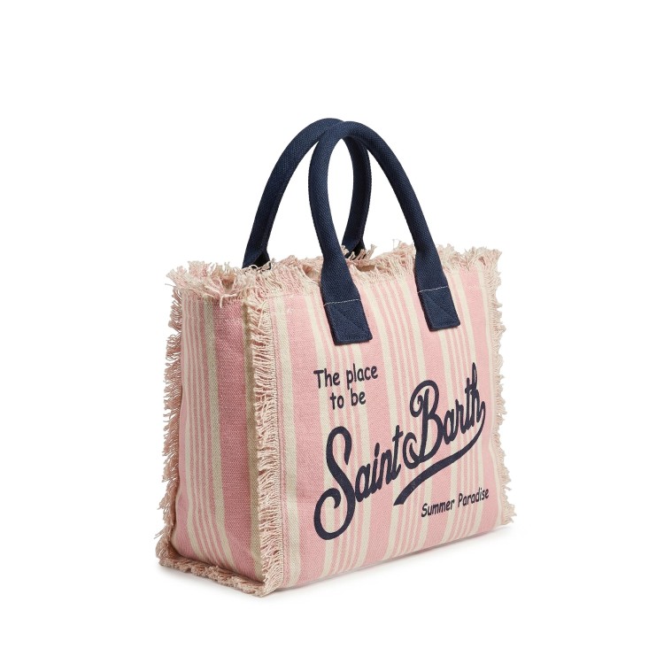 SAINT BARTH Borsa Colette rosa a righe bambina