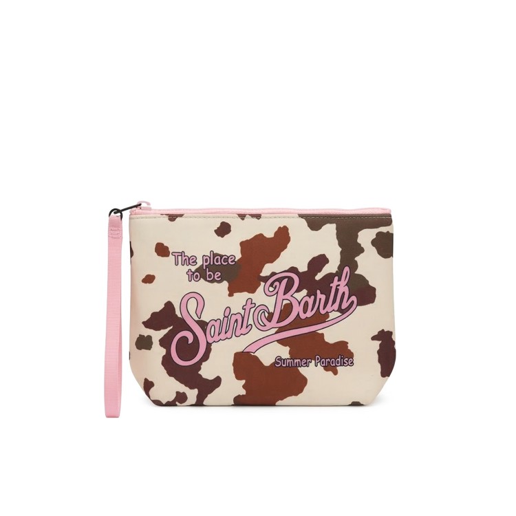 SAINT BARTH Pochette rosa cow skin bambina
