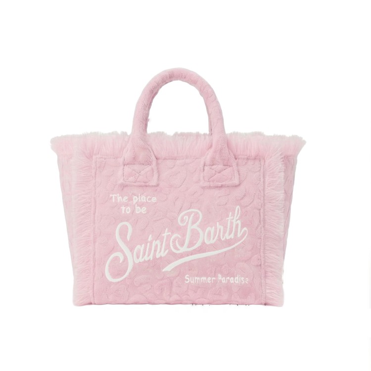 SAINT BARTH Borsa Colette rosa leopardata in spugna bambina
